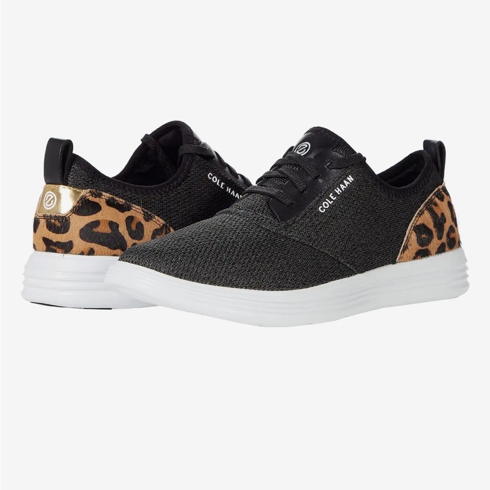 Cole Haan Grandsport Journey Sneaker Leopard Black Size 8